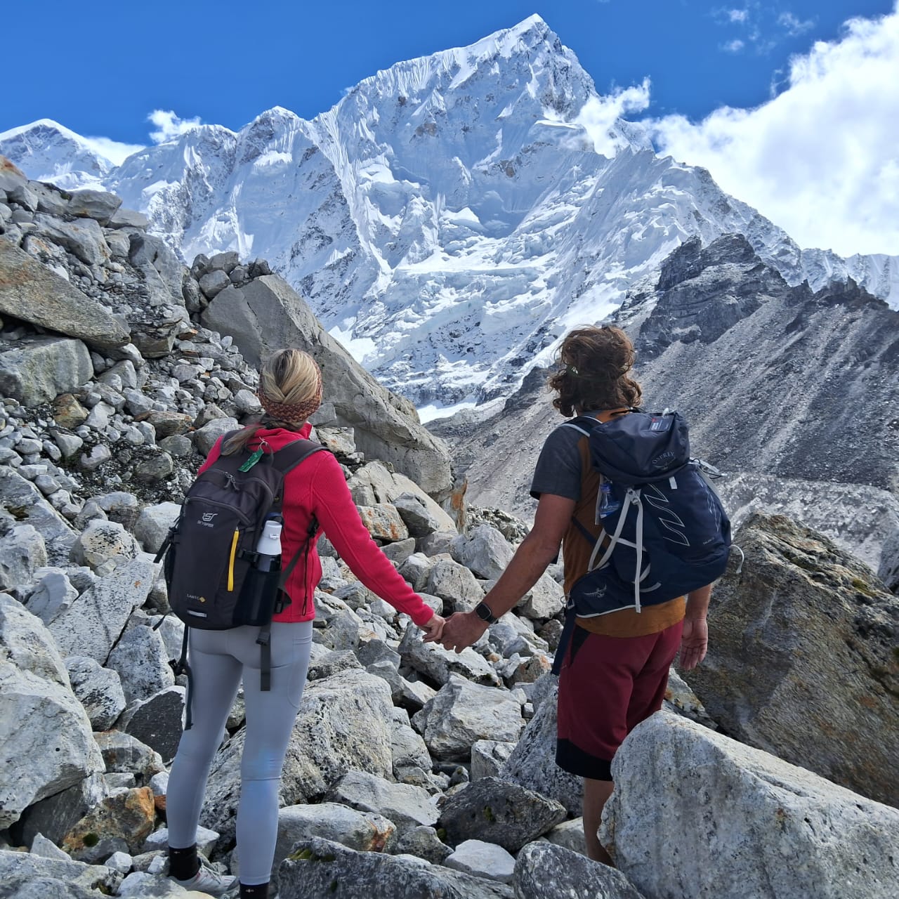 Hiking hand in hand toward the Himalayas