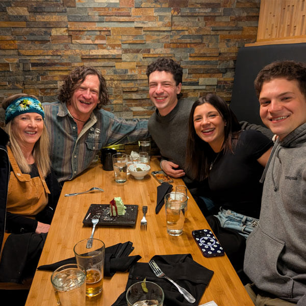 Around the dinner table with family and friends