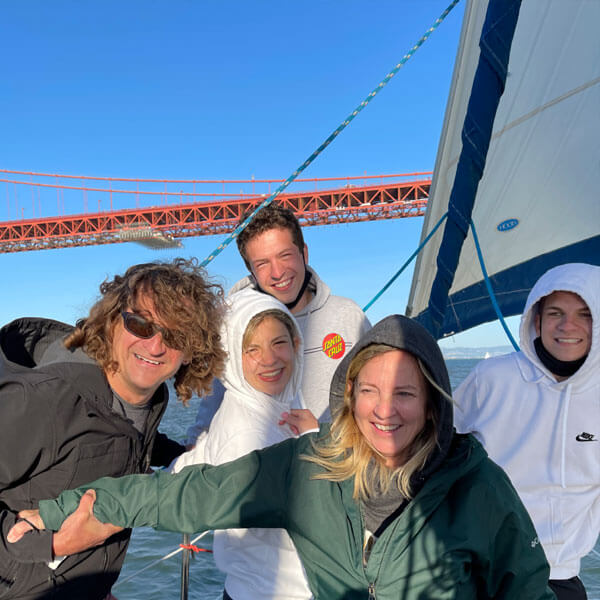 Sailing under the Golden Gate Bridge